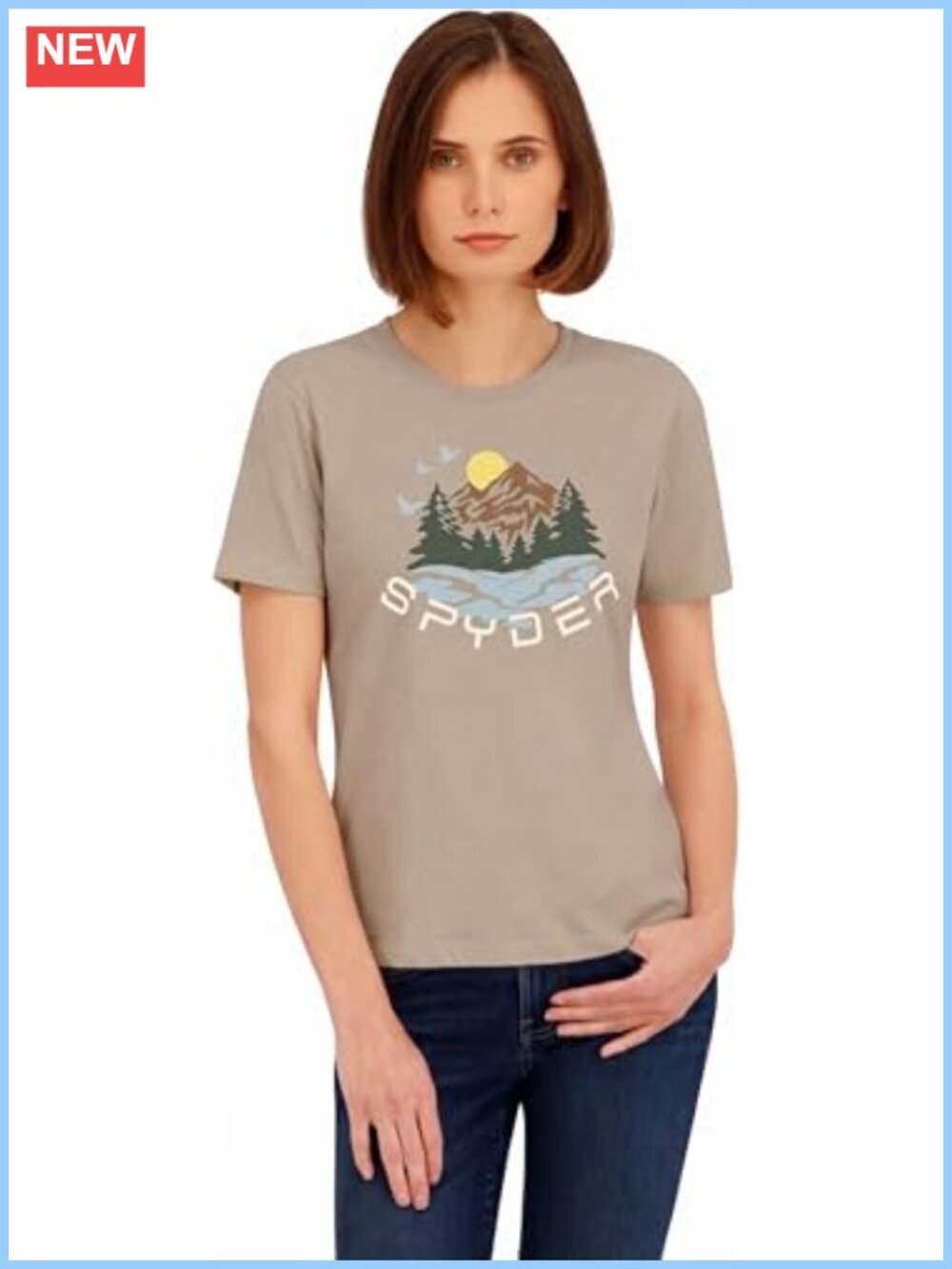 Spyder Mountain Sunset Graphic Short Sleeve Tee Outdoor Performance T-Shirt